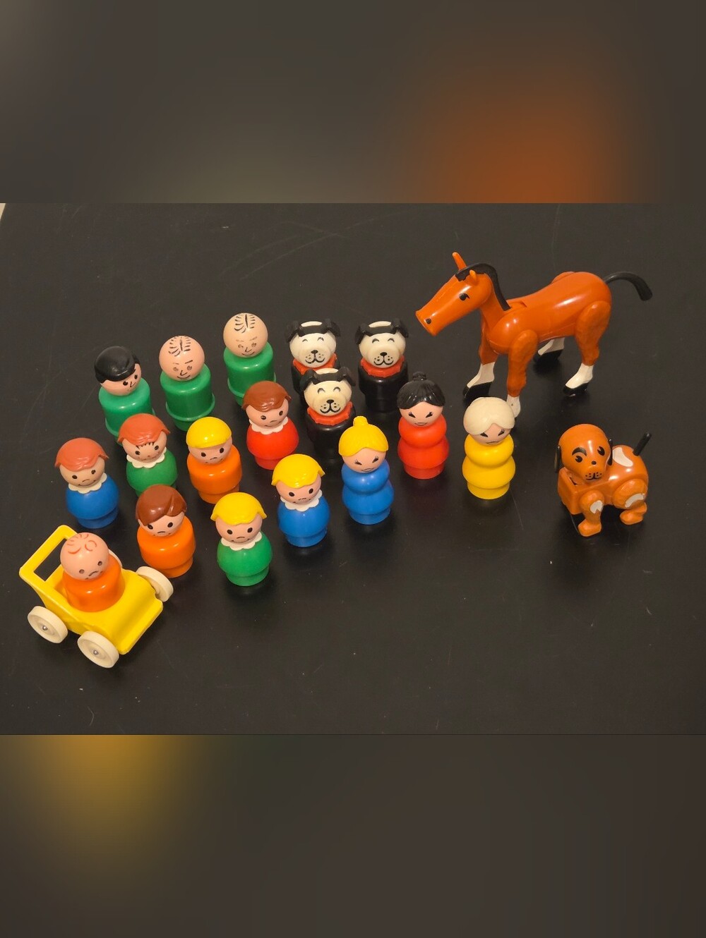 Vintage Fisher-Price Little People Horse & Dog